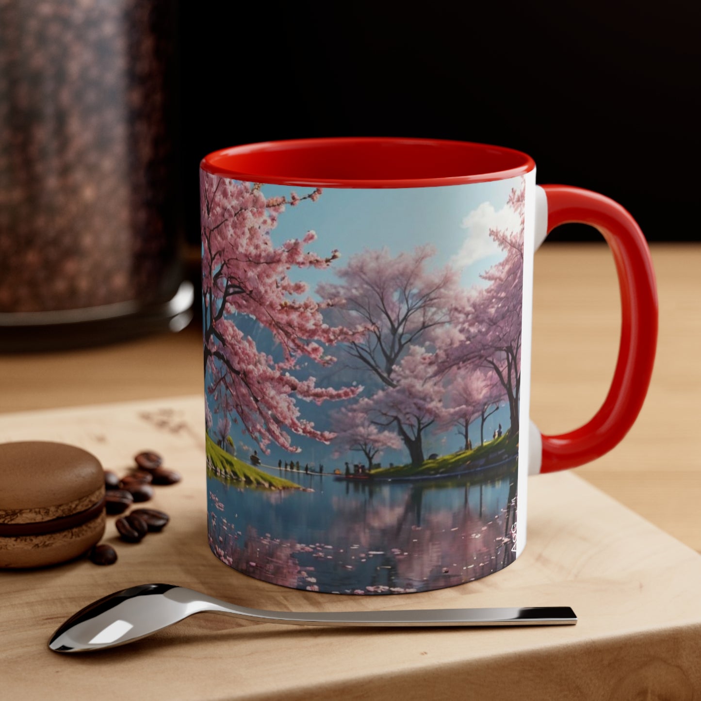 Cherry Blossom Accent Coffee Mug, 11oz