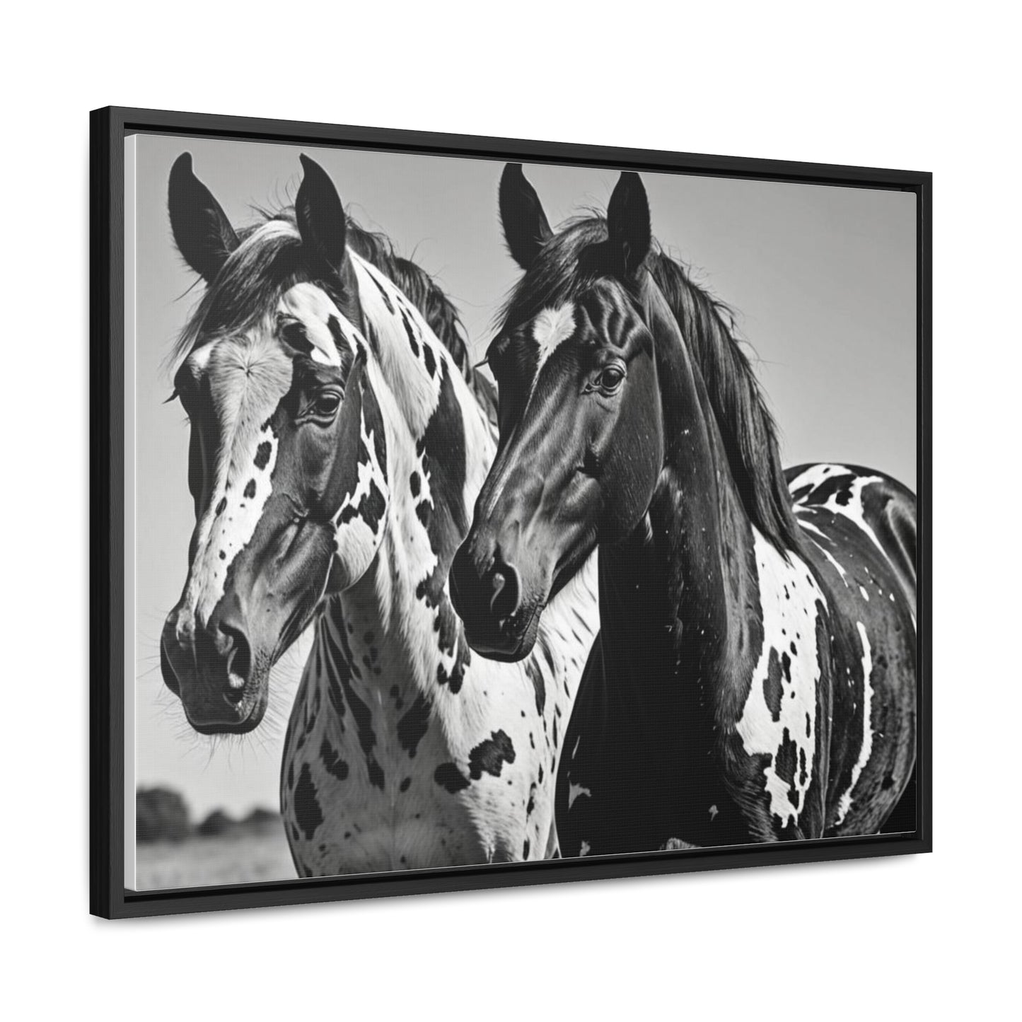 Speckled Stallions Gallery Canvas Wraps, Horizontal Frame