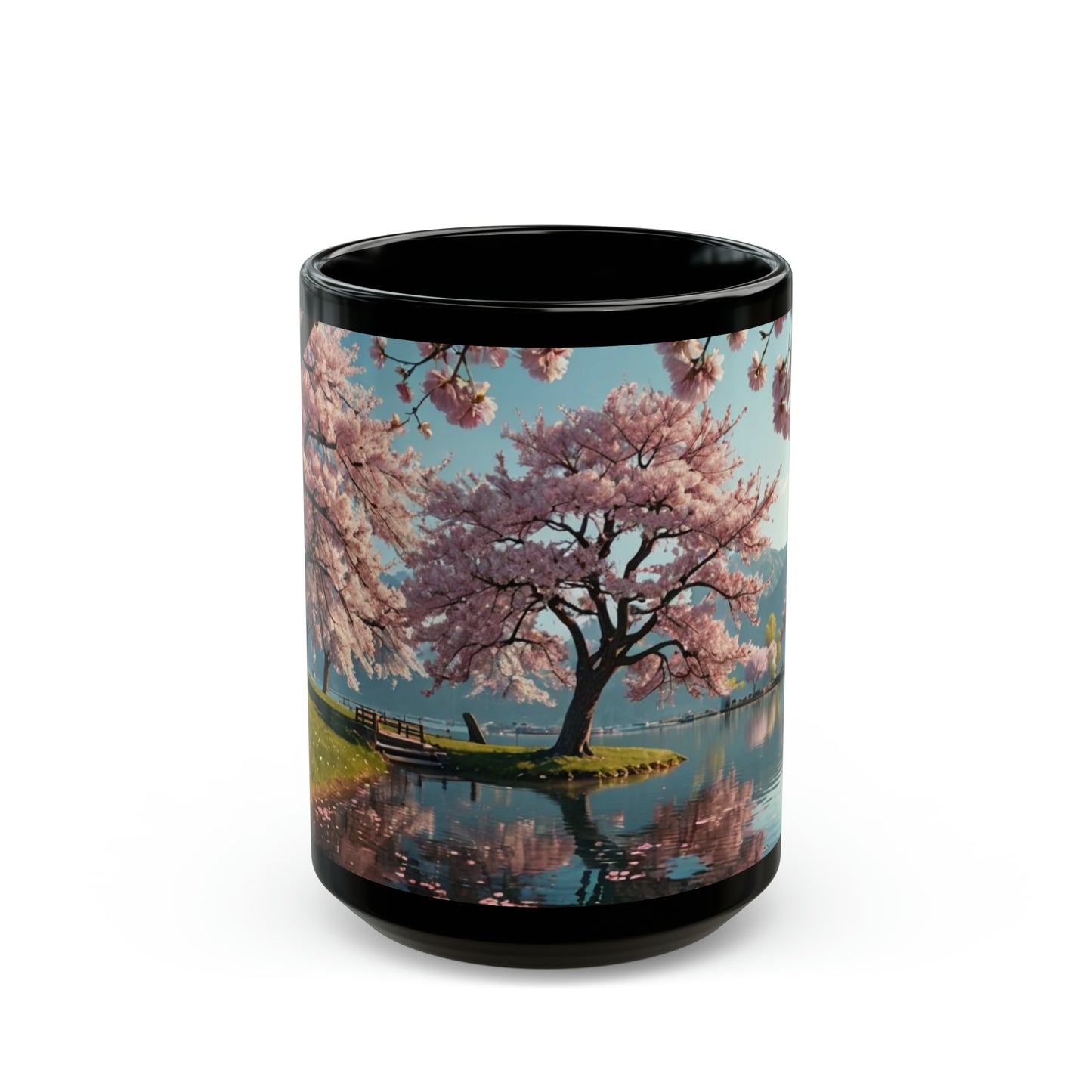 Cherry Blossom Black Mug (11oz, 15oz)