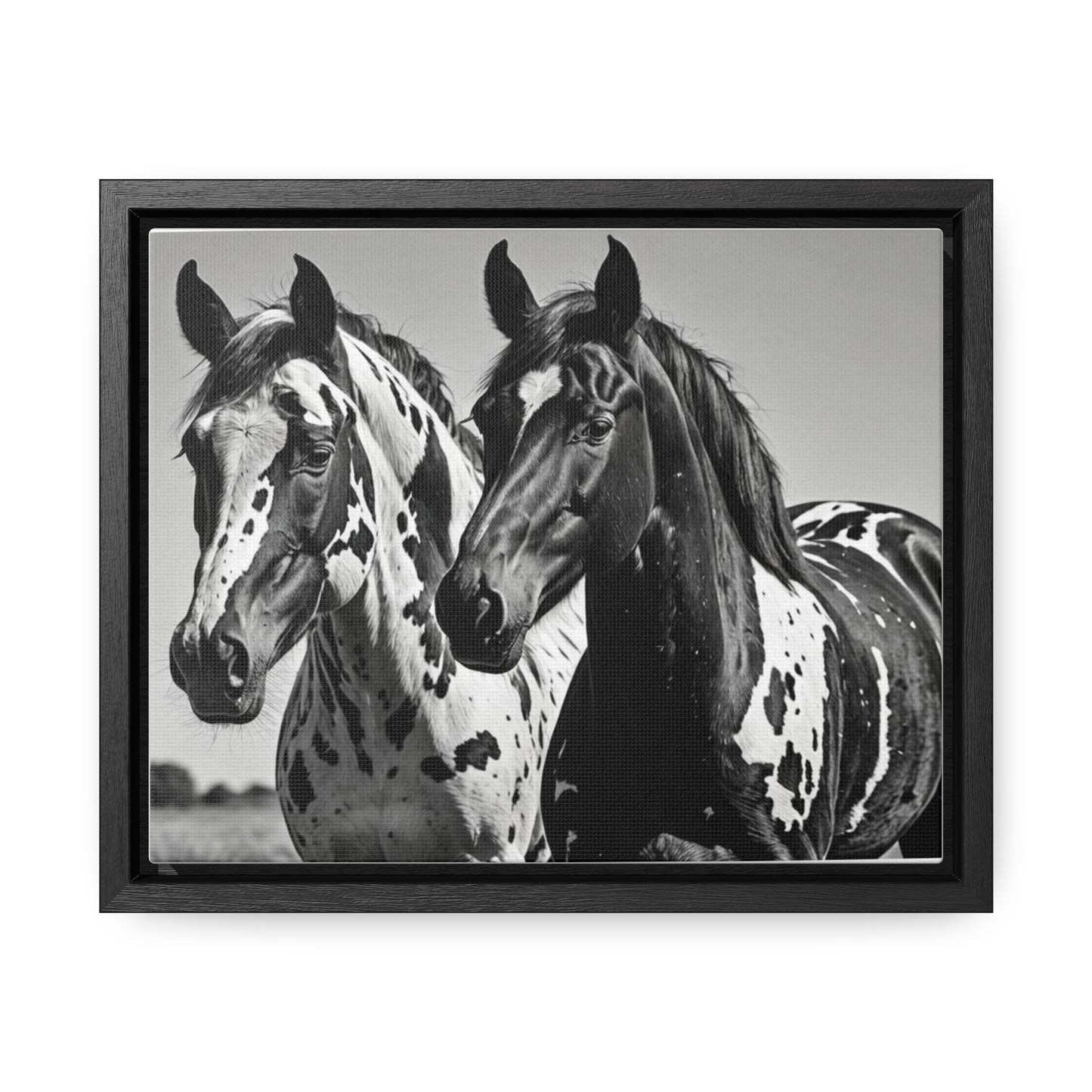 Speckled Stallions Gallery Canvas Wraps, Horizontal Frame