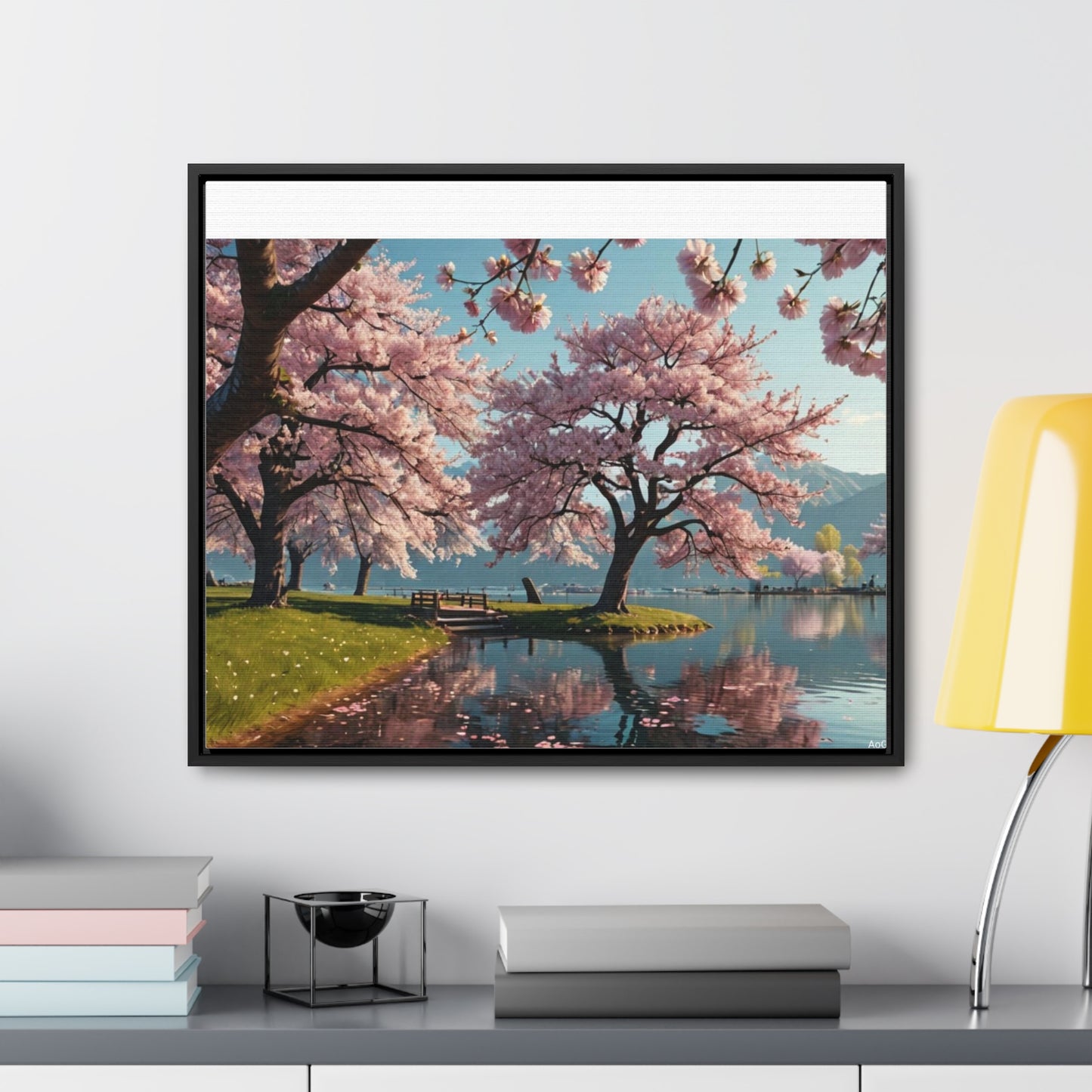 Cherry Blossom Gallery Canvas Wraps, Horizontal Frame