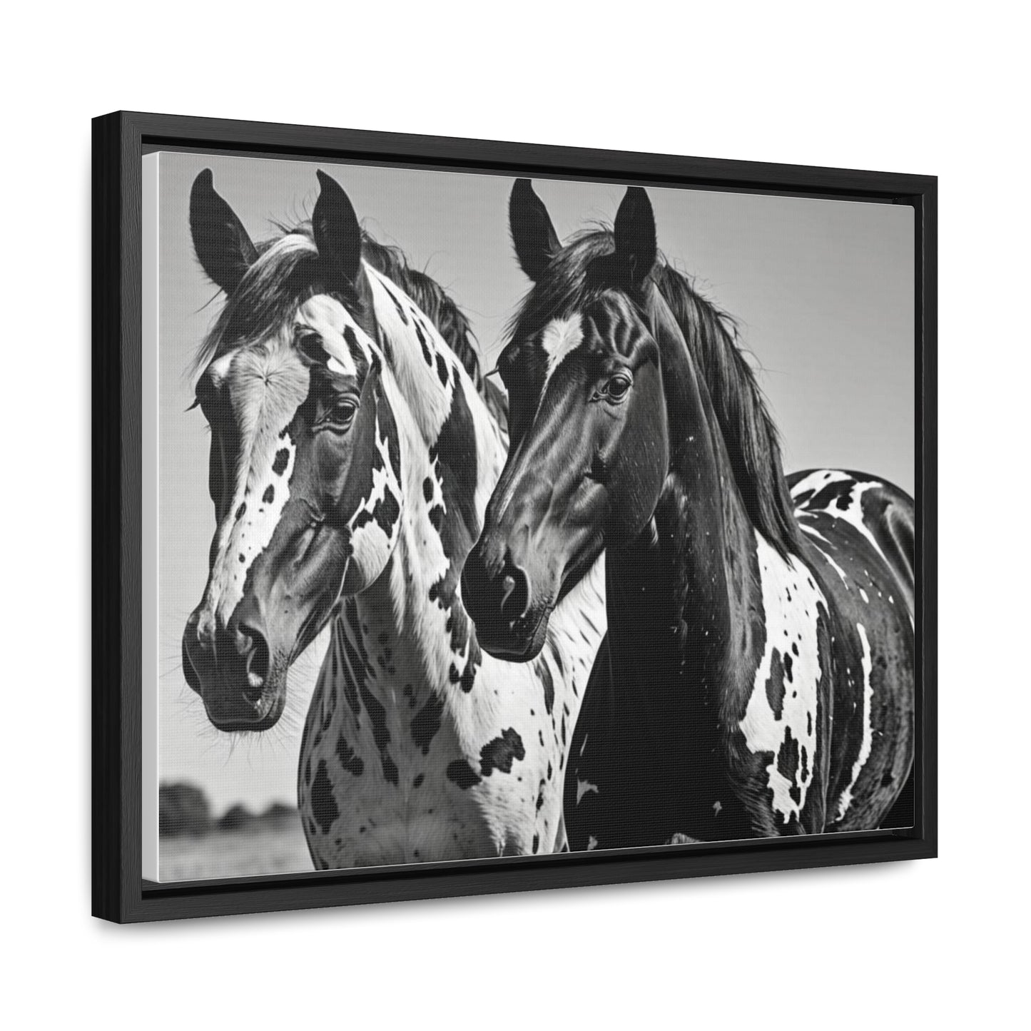 Speckled Stallions Gallery Canvas Wraps, Horizontal Frame