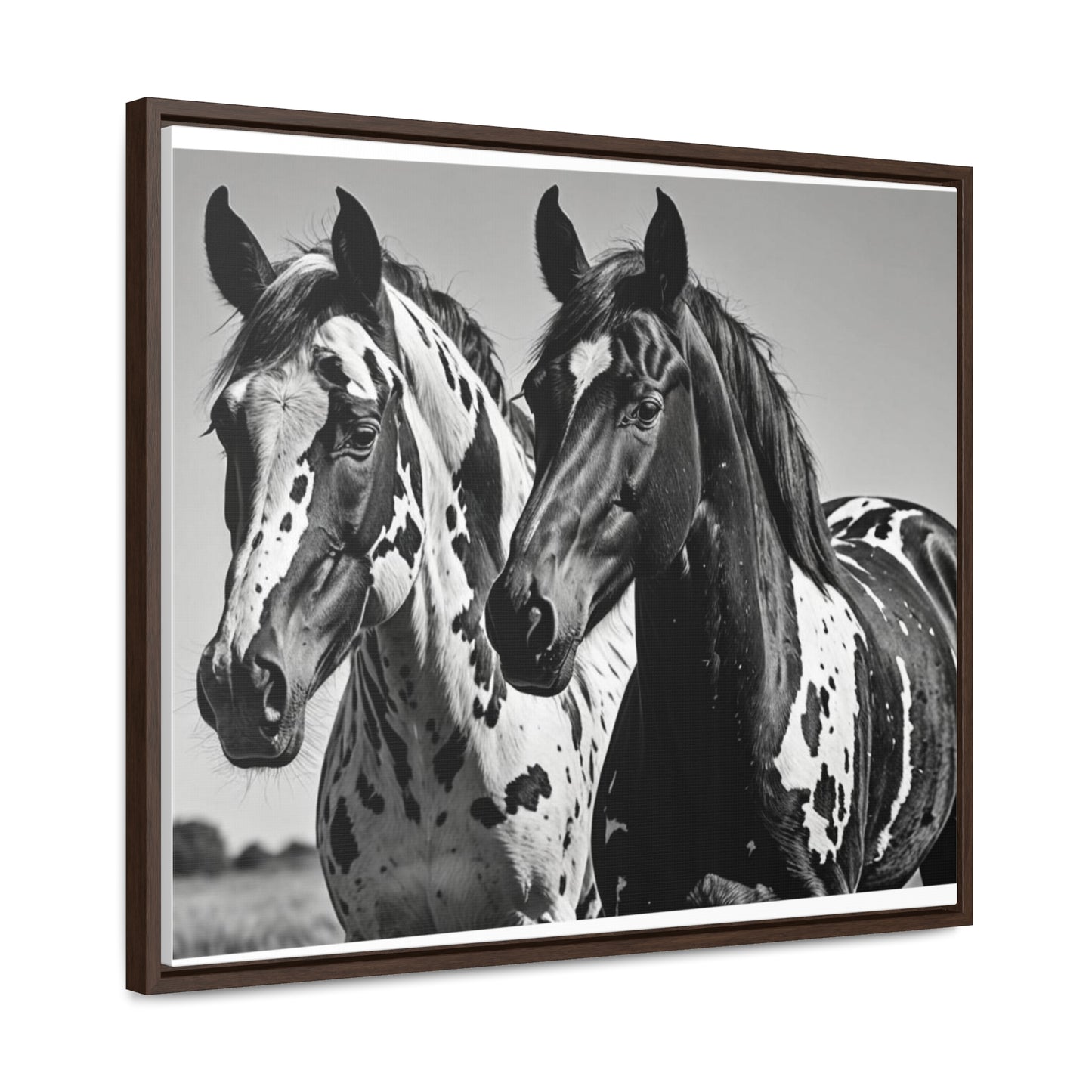 Speckled Stallions Gallery Canvas Wraps, Horizontal Frame