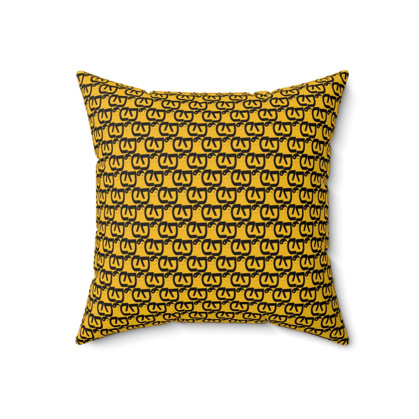 Brick-Yellow Spun Polyester Square Pillow