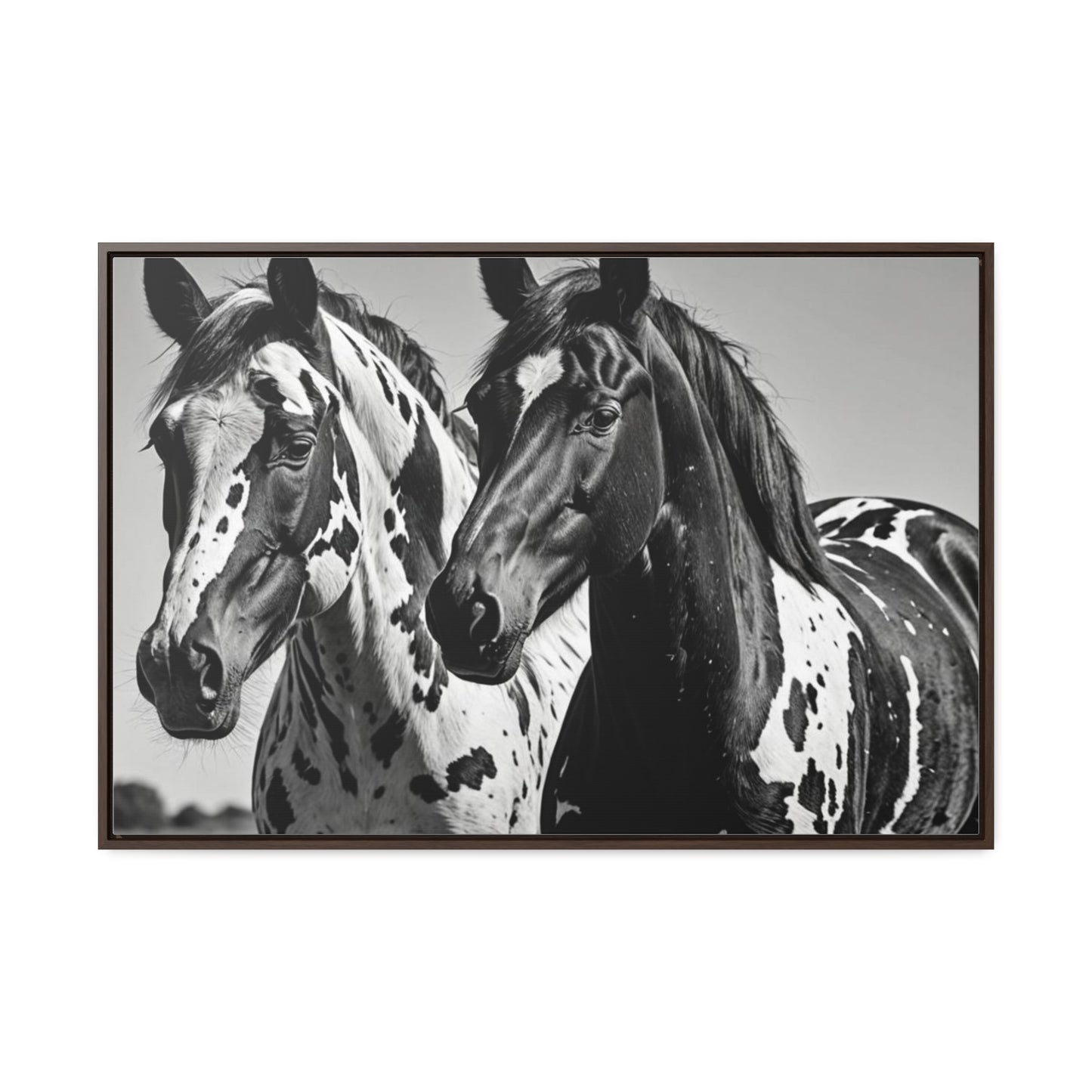 Speckled Stallions Gallery Canvas Wraps, Horizontal Frame