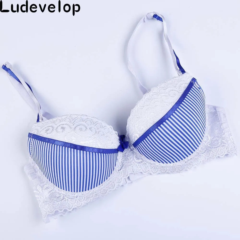 Intimate New push up women striped bra BC cup lace lingerie embroidery sexy young female underwear  soutien gorge