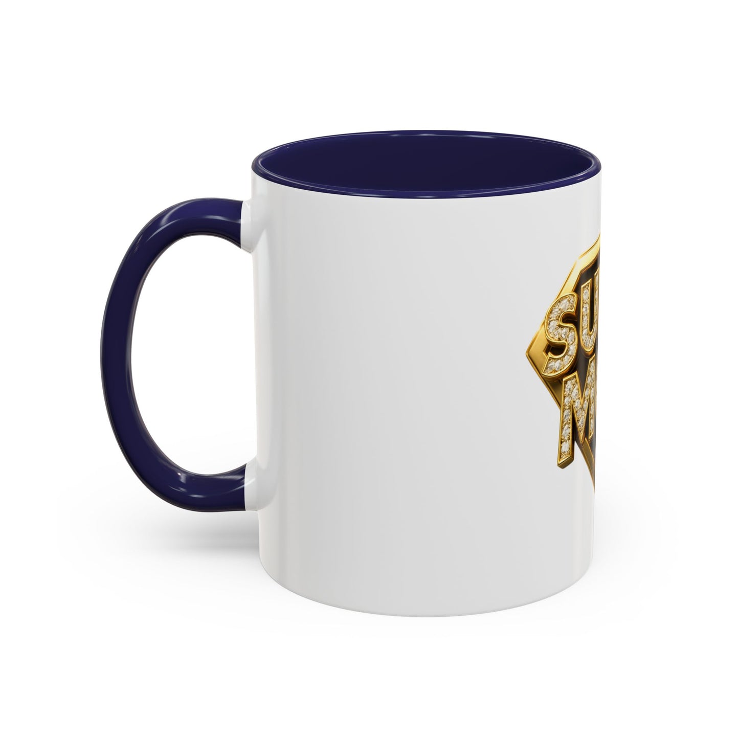 SUPER MOM - Accent Coffee Mug (11, 15oz)