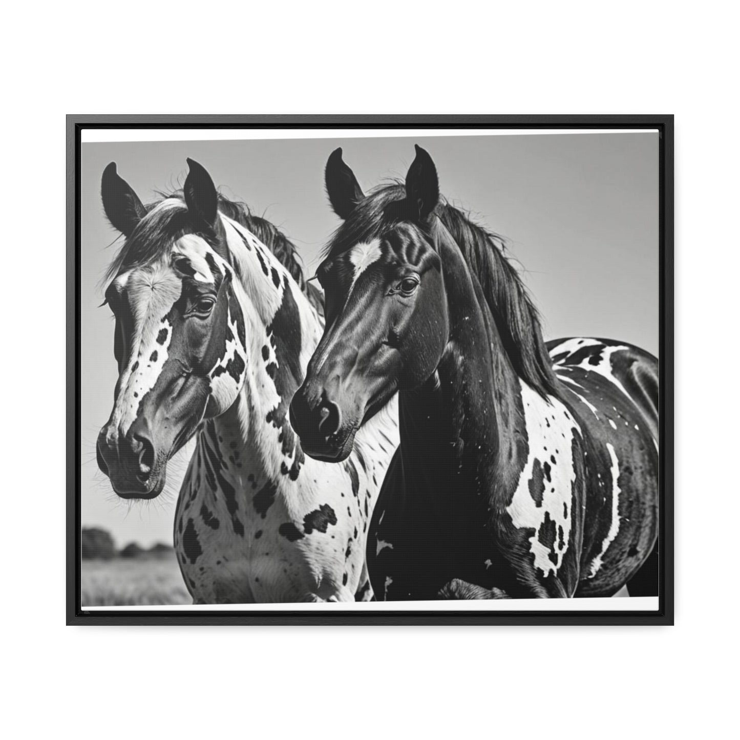 Speckled Stallions Gallery Canvas Wraps, Horizontal Frame