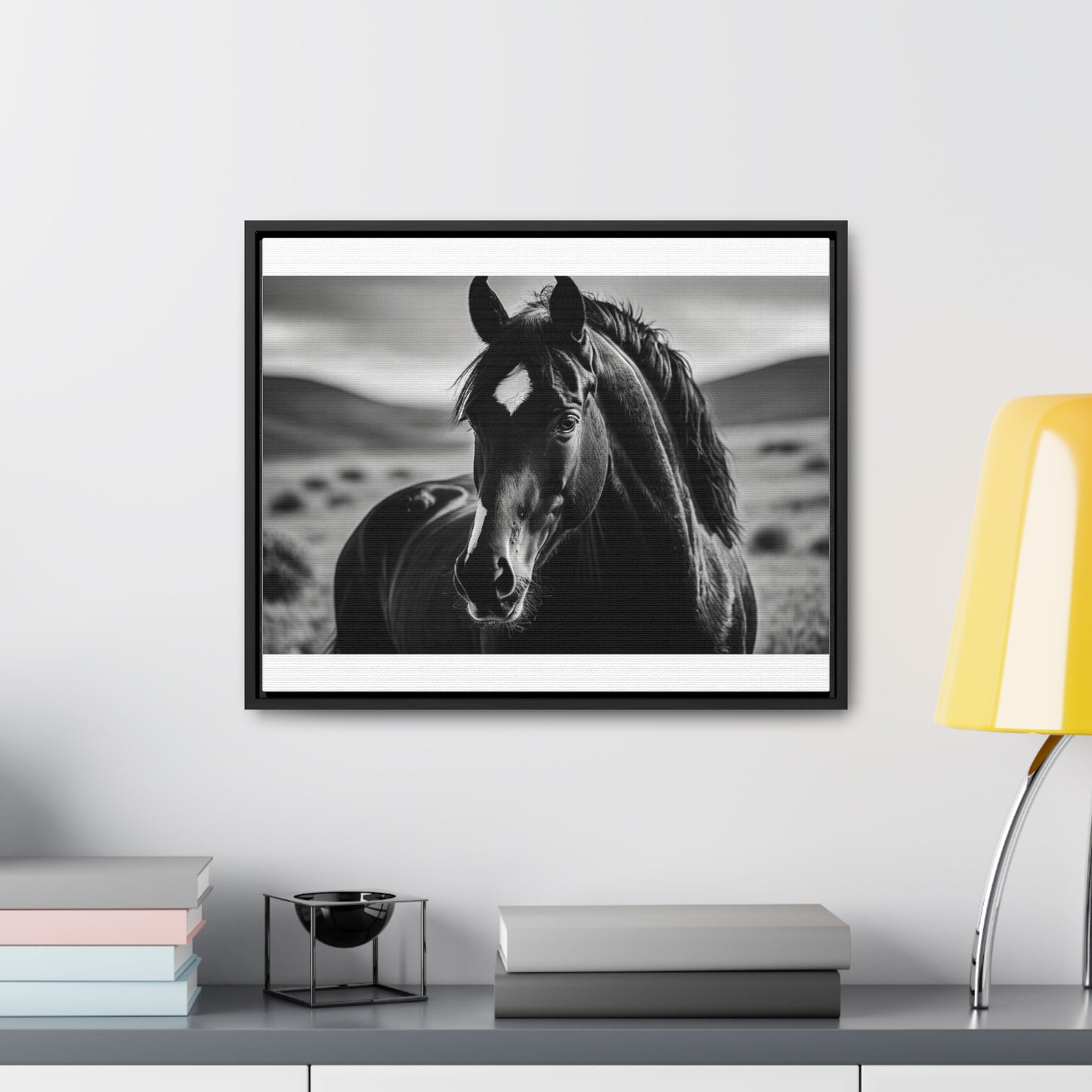 Black Stallion Gallery Canvas Wraps, Horizontal Frame