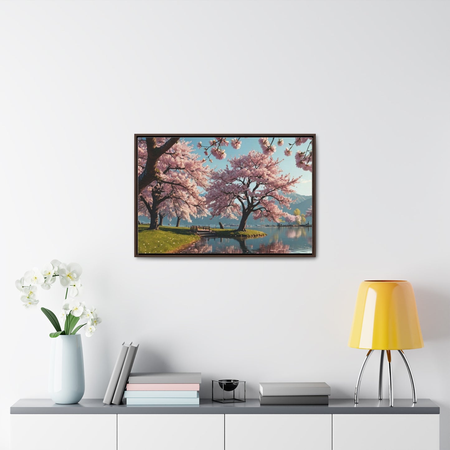 Cherry Blossom Gallery Canvas Wraps, Horizontal Frame