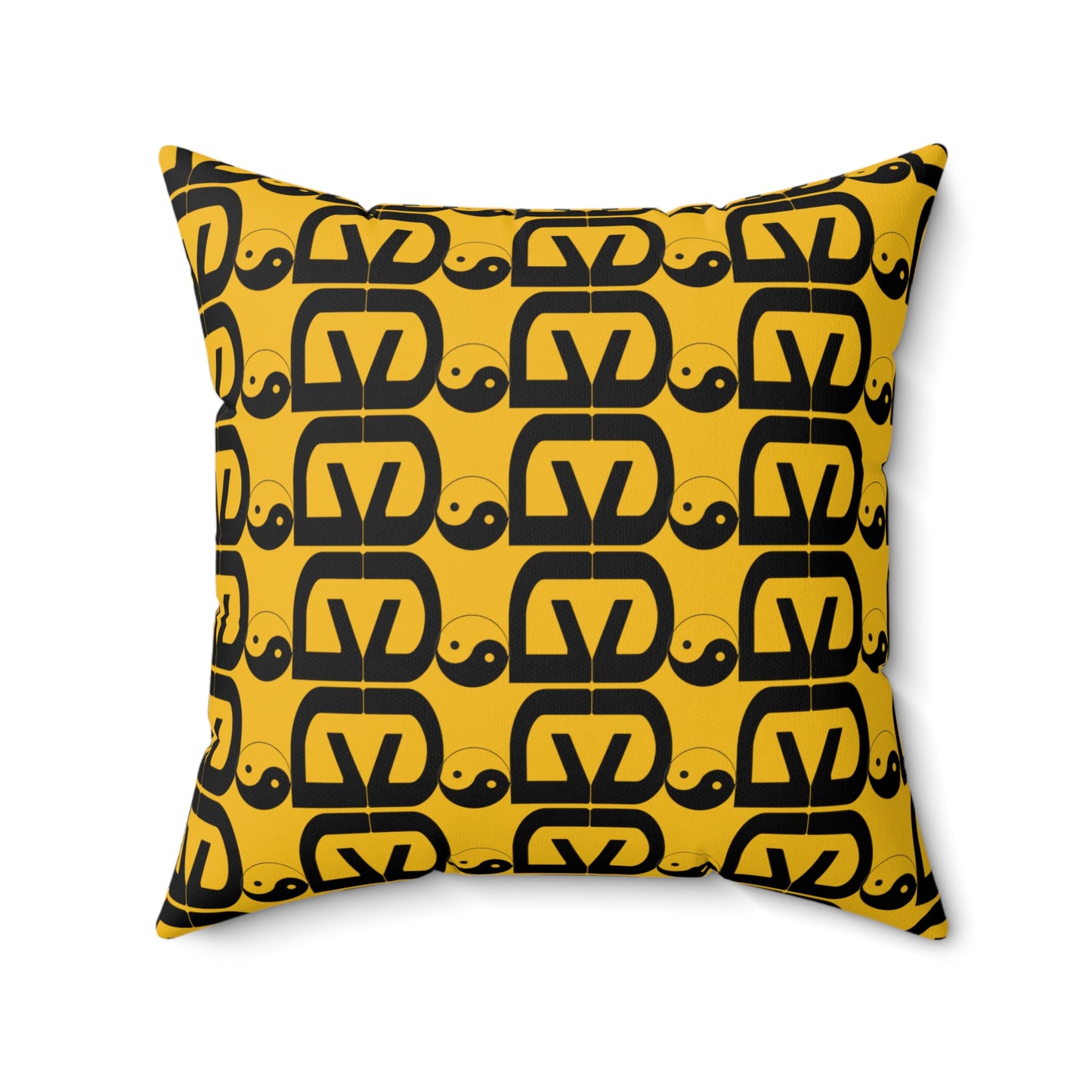 Brick-Yellow Spun Polyester Square Pillow