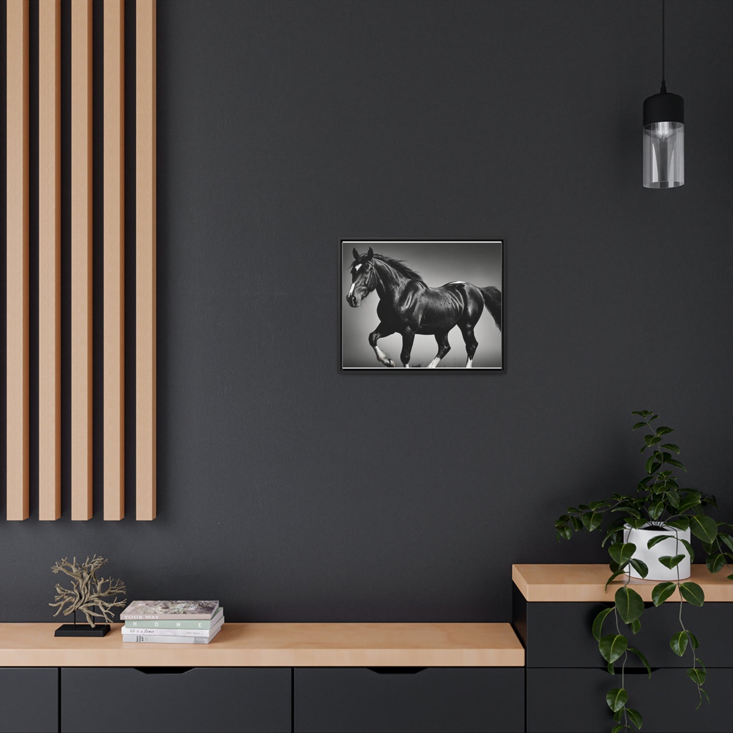 Black Stallion Gallery Canvas Wraps, Horizontal Frame