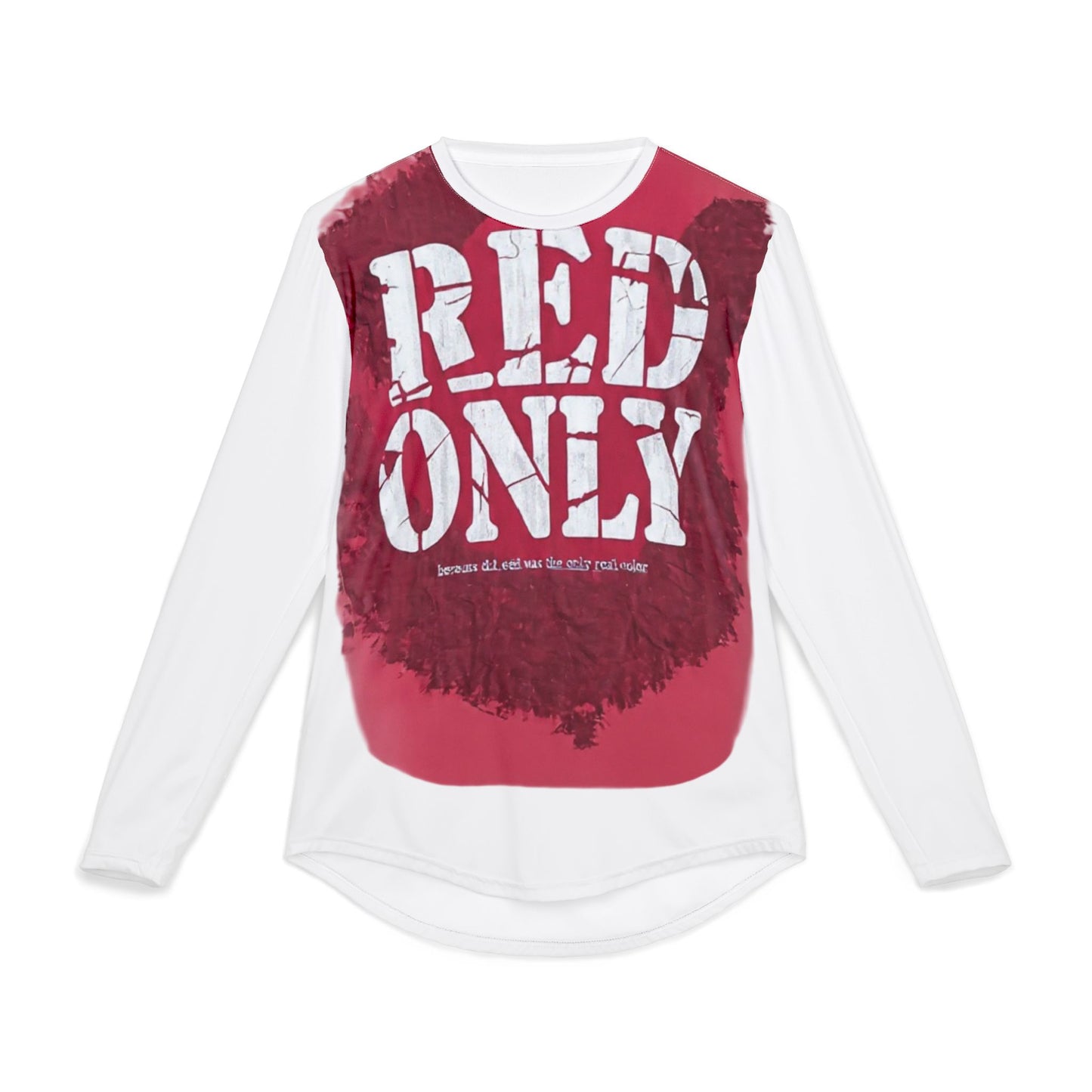Red Only Men's UV Protection Long Sleeve Shirt (AOP)