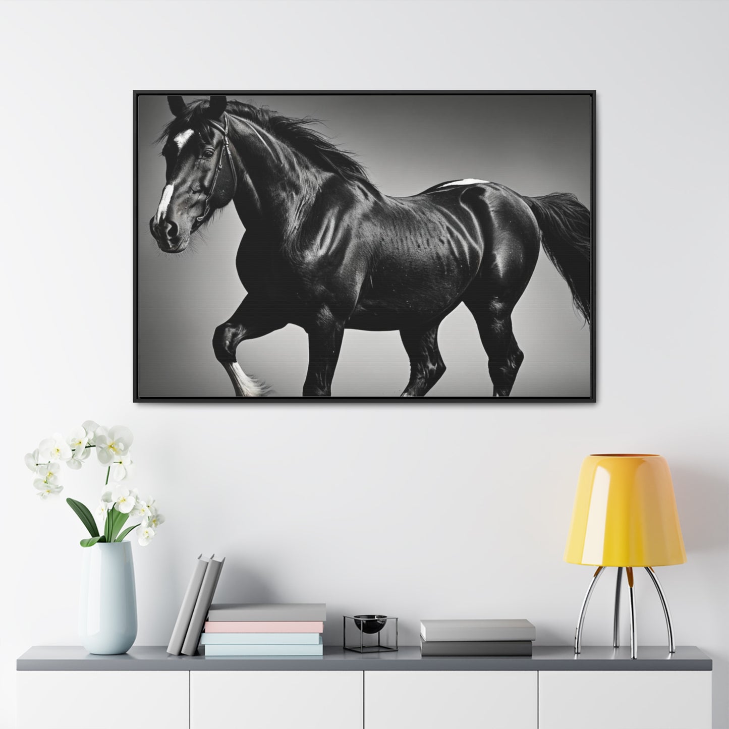 Black Stallion Gallery Canvas Wraps, Horizontal Frame