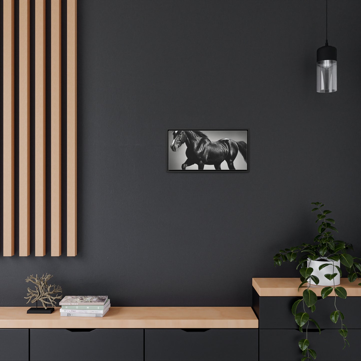 Black Stallion Gallery Canvas Wraps, Horizontal Frame