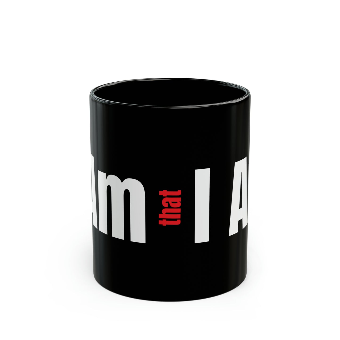 “I Am that I Am” White/Red Black Mug (11oz)