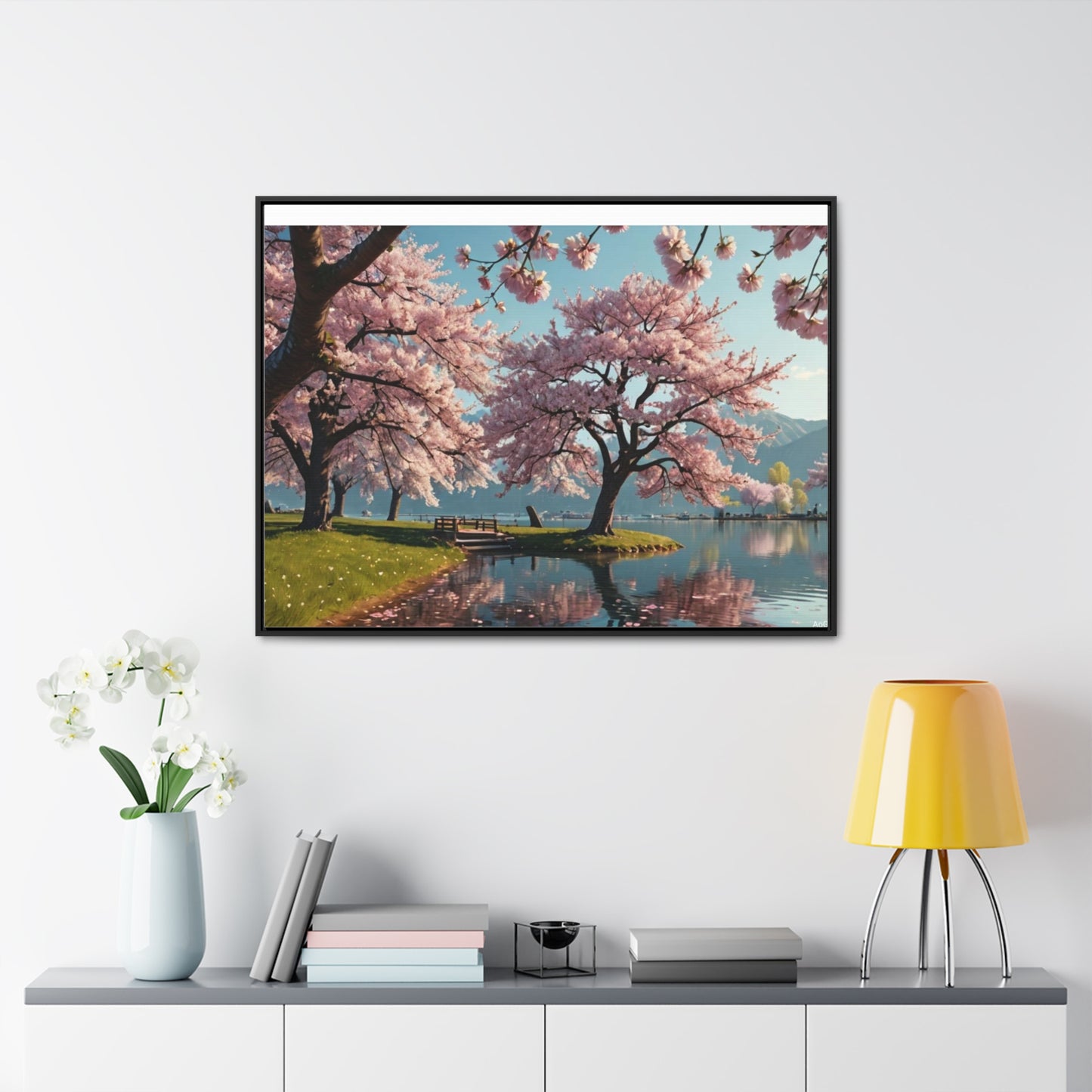 Cherry Blossom Gallery Canvas Wraps, Horizontal Frame