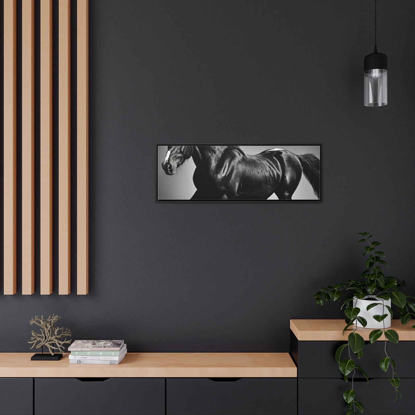 Black Stallion Gallery Canvas Wraps, Horizontal Frame