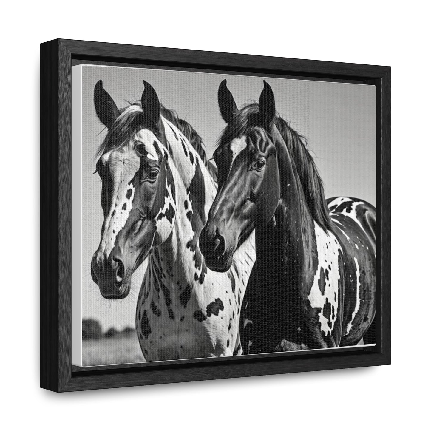 Speckled Stallions Gallery Canvas Wraps, Horizontal Frame