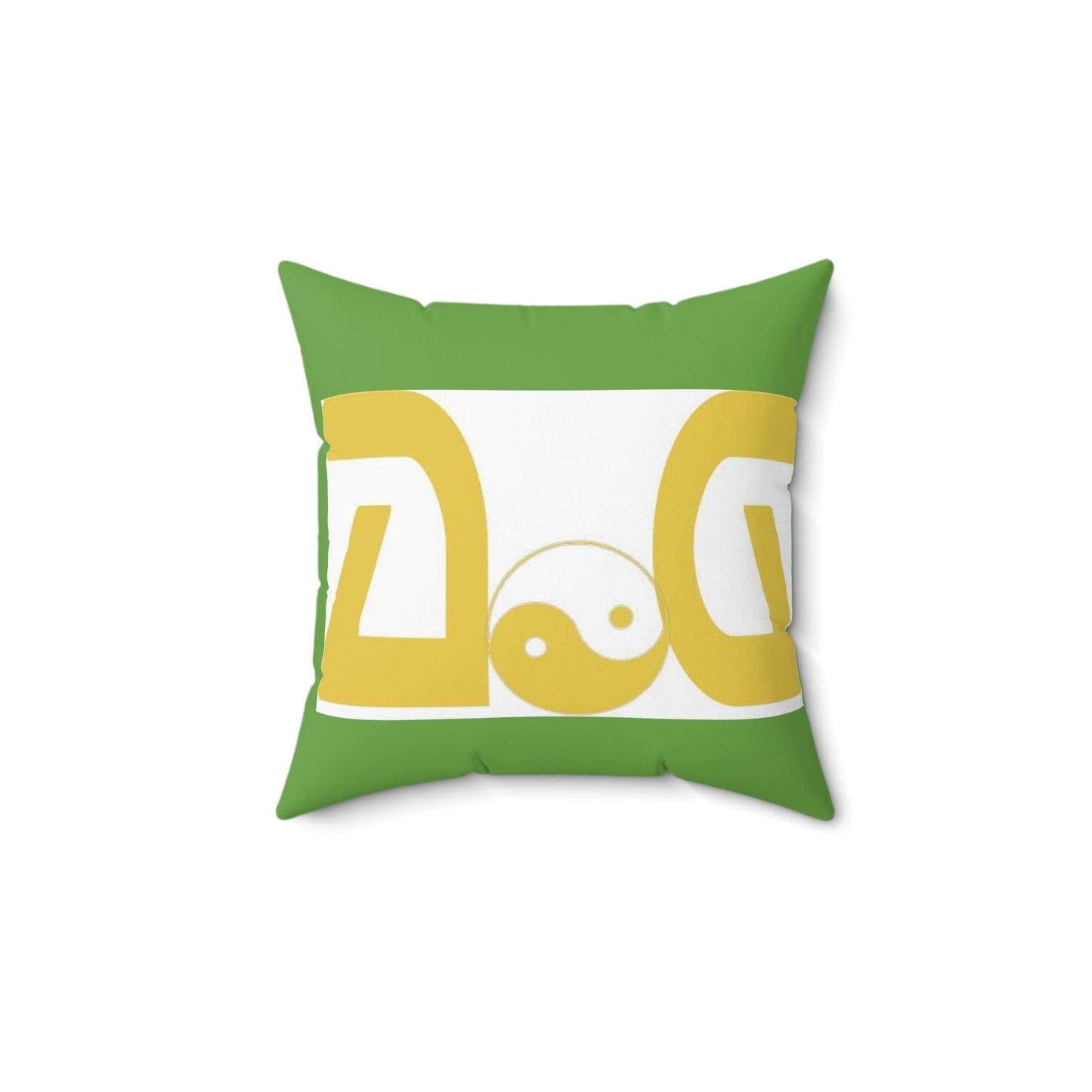 Goldenrod Green Spun Polyester Square Pillow