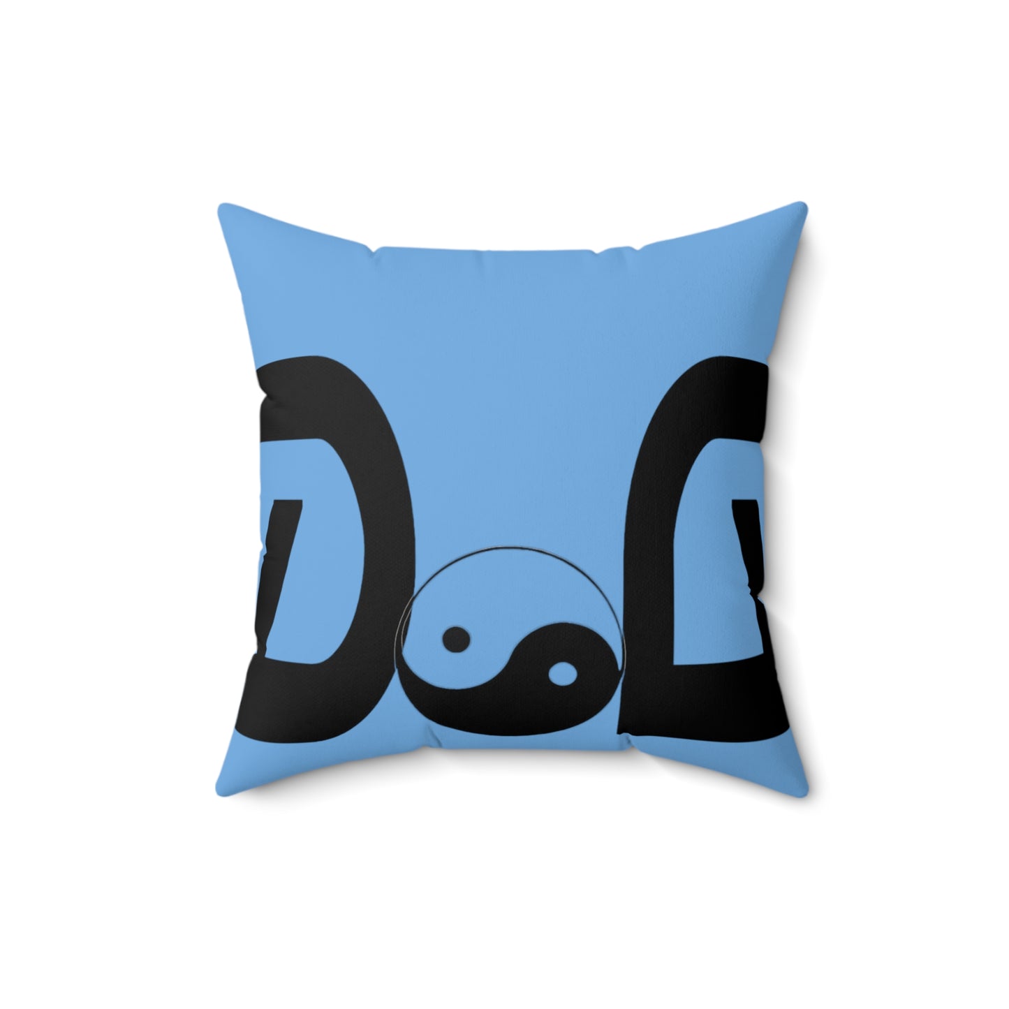 Light Blue Spun Polyester Square Pillow