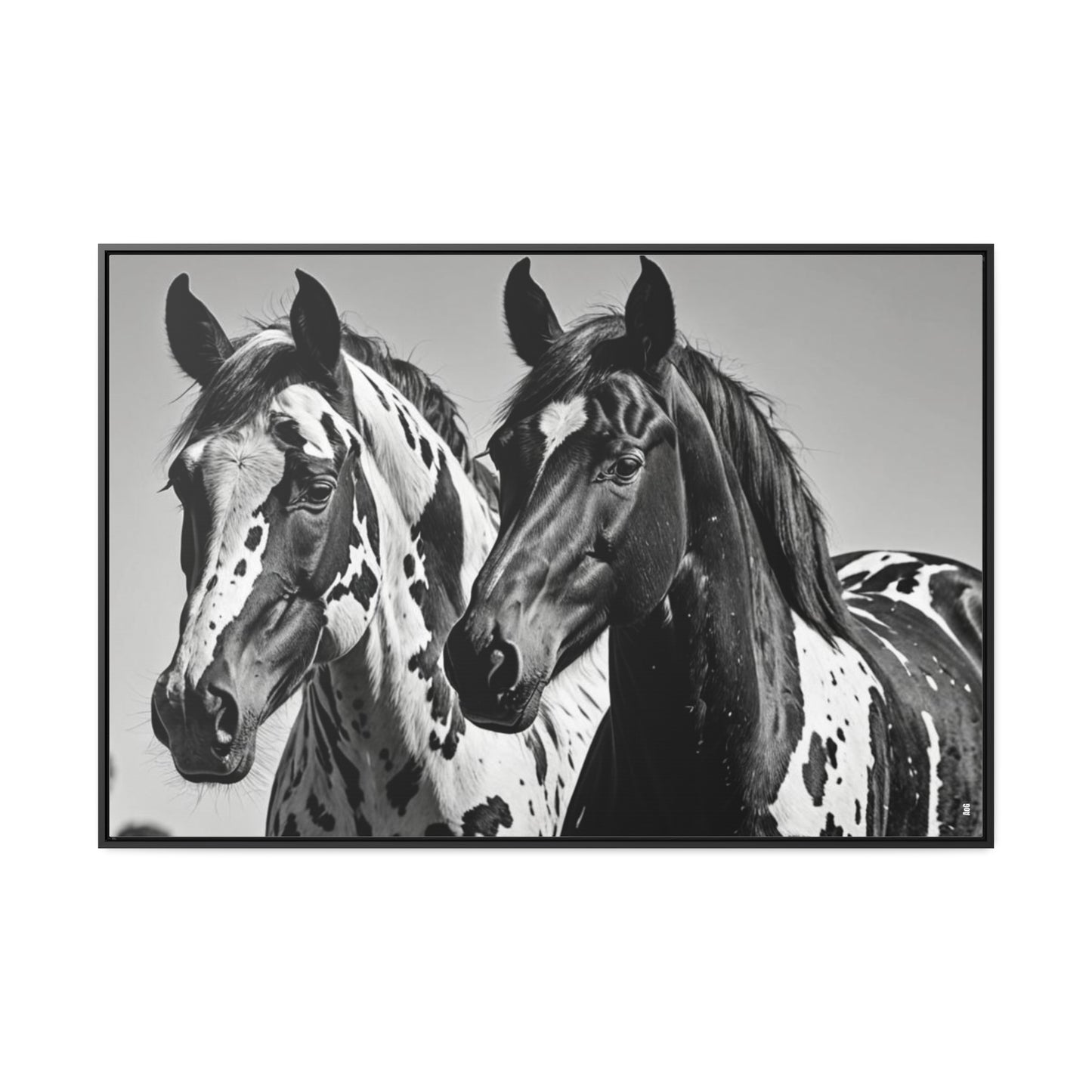 Speckled Stallions Gallery Canvas Wraps, Horizontal Frame