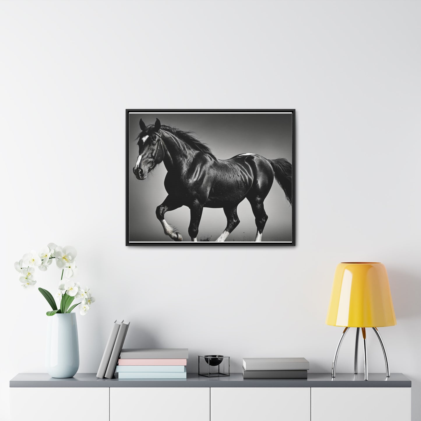 Black Stallion Gallery Canvas Wraps, Horizontal Frame