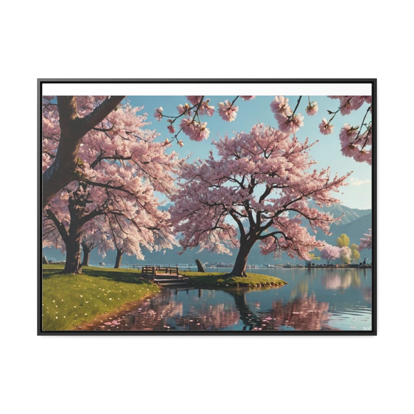 Cherry Blossom Gallery Canvas Wraps, Horizontal Frame