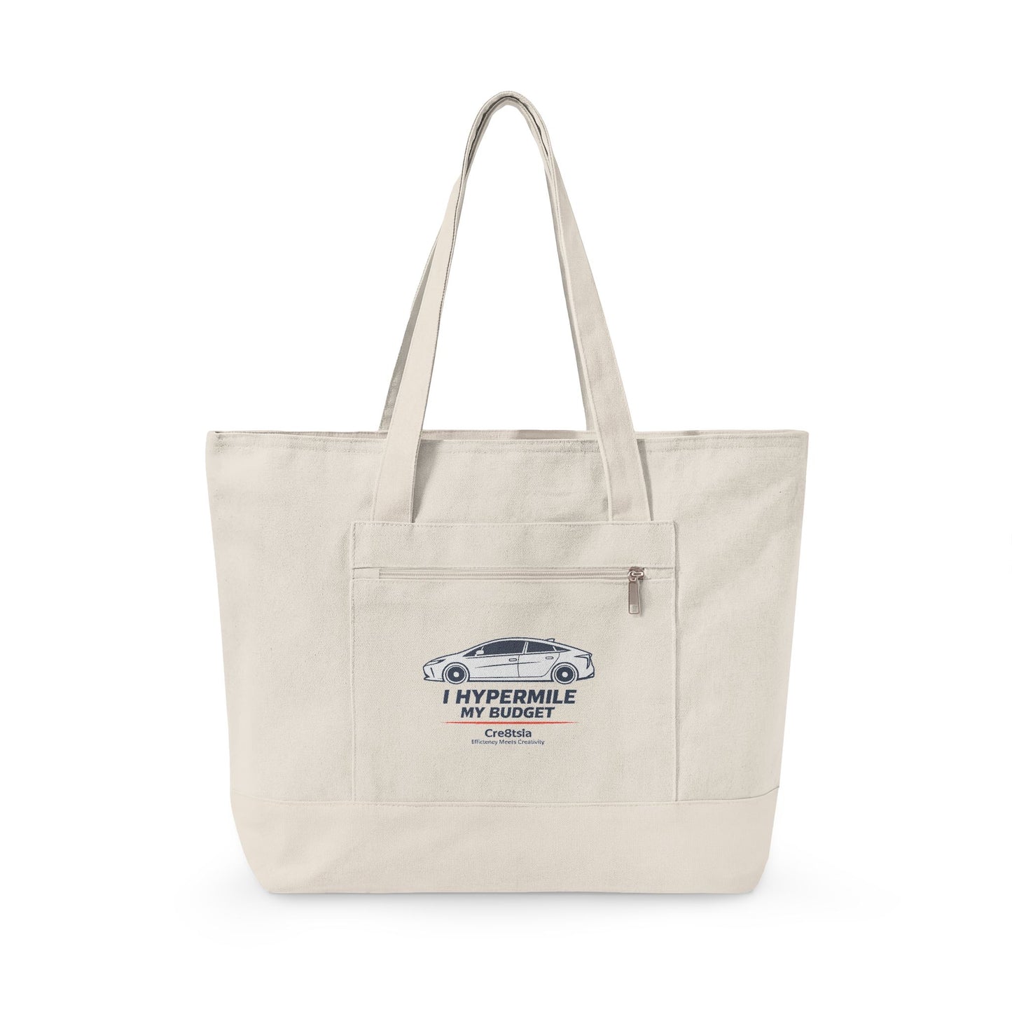 Zippered Canvas Tote