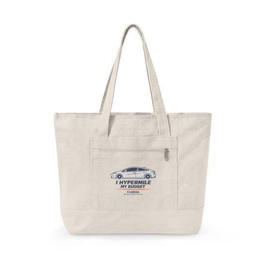 Zippered Canvas Tote
