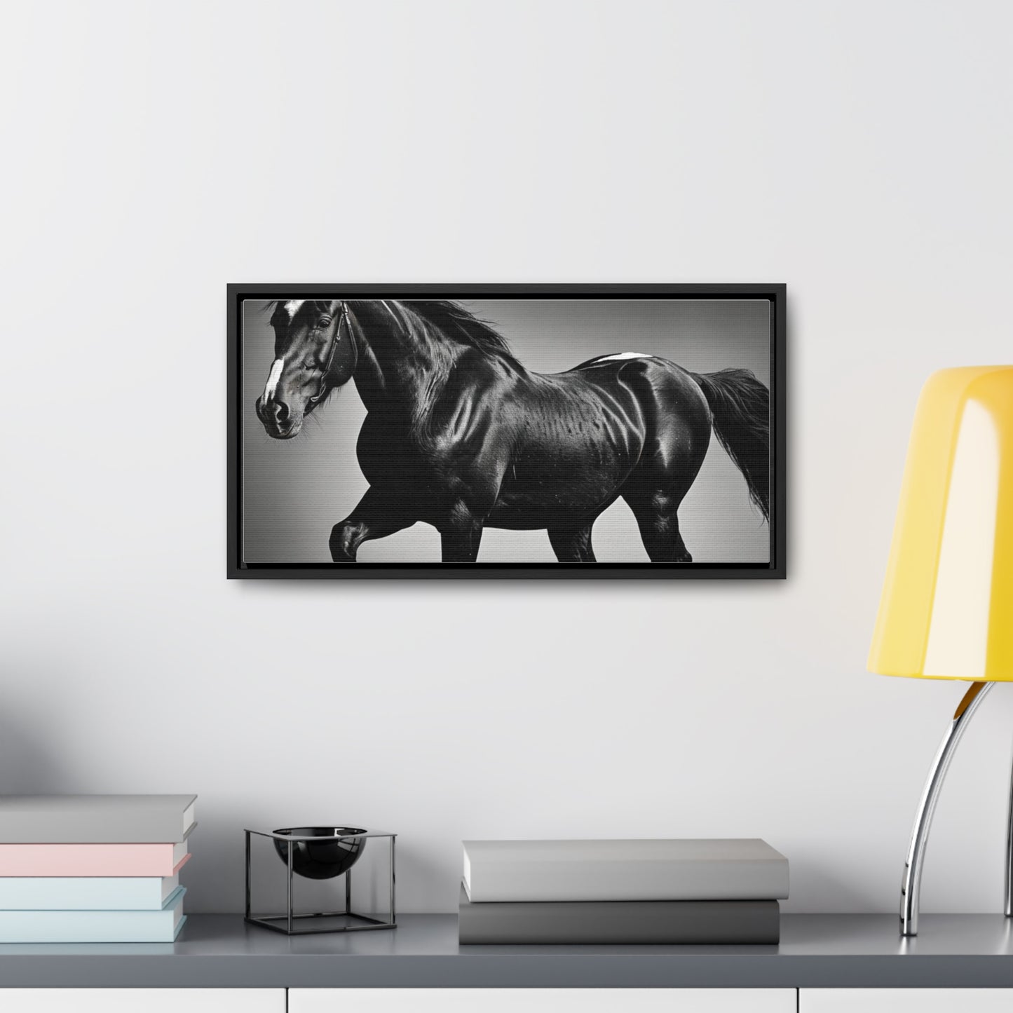 Black Stallion Gallery Canvas Wraps, Horizontal Frame