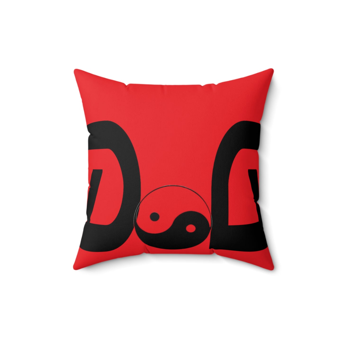 Red Spun Polyester Square Pillow