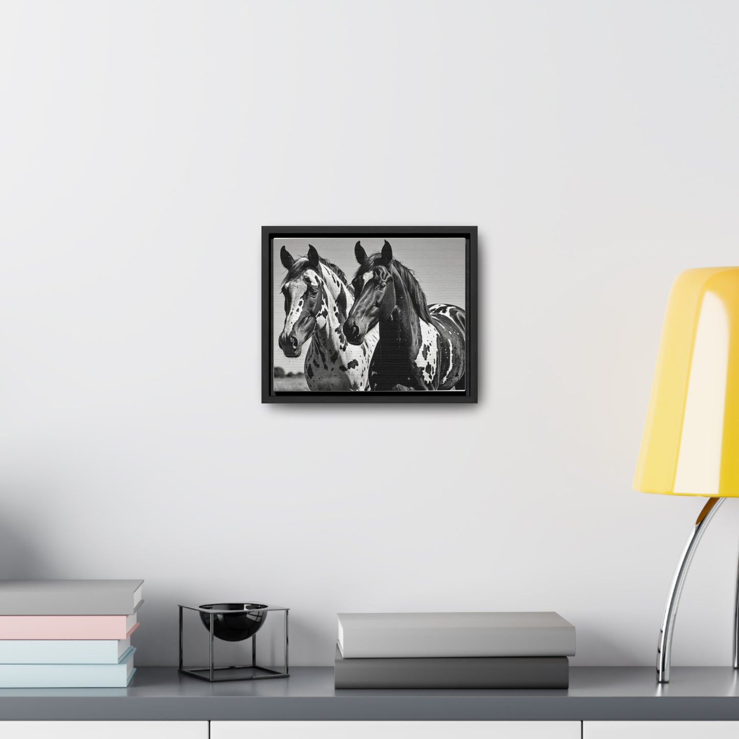 Speckled Stallions Gallery Canvas Wraps, Horizontal Frame