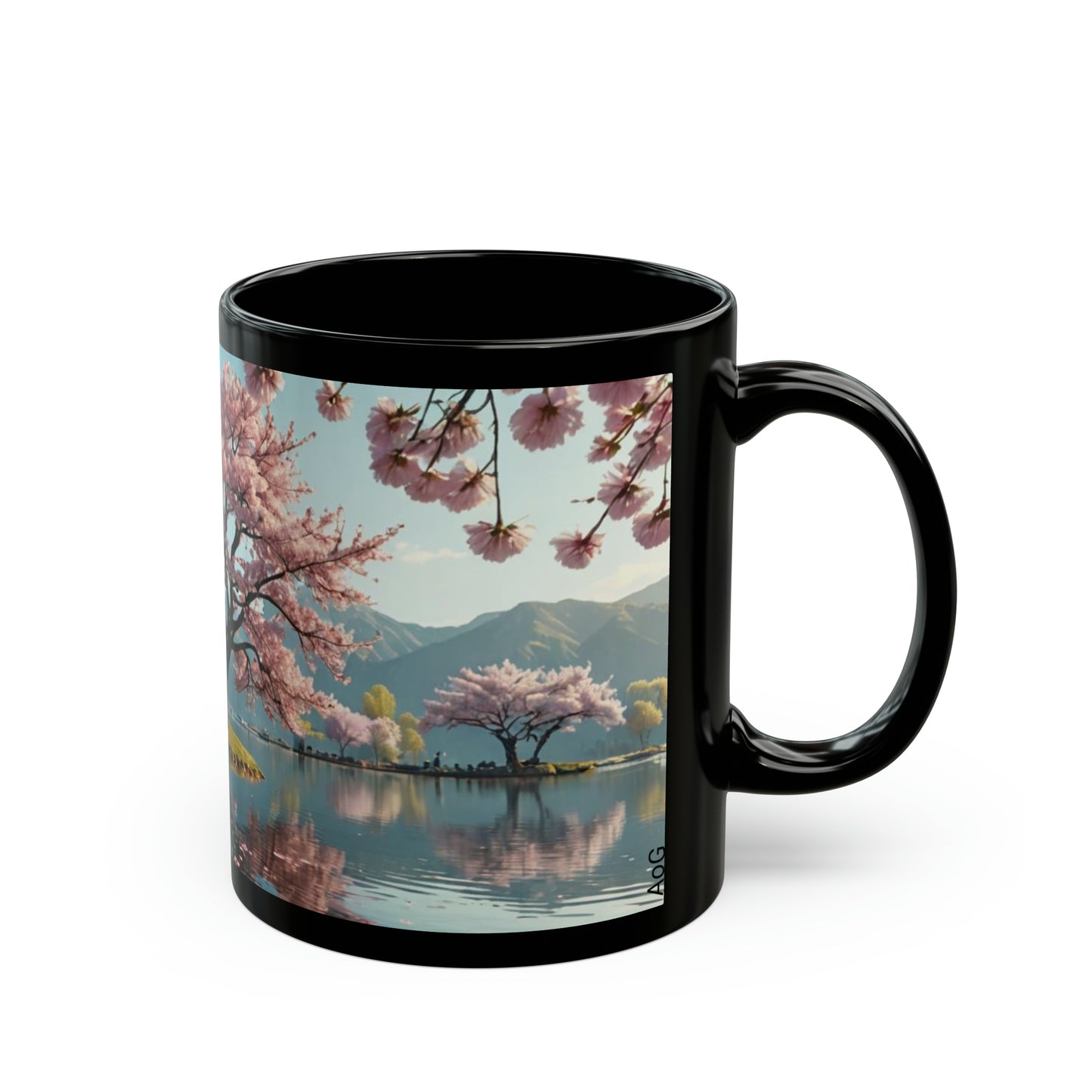 Cherry Blossom Black Mug (11oz, 15oz)