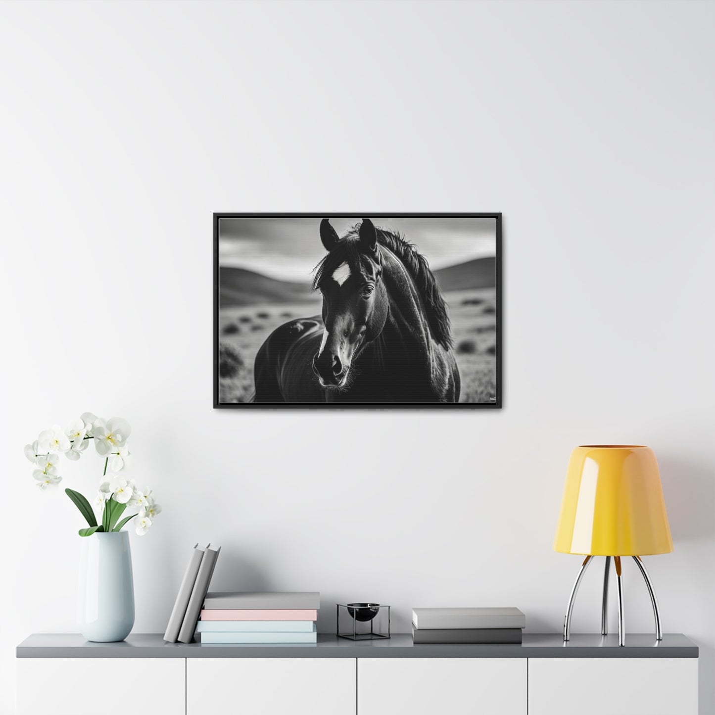 Black Stallion Gallery Canvas Wraps, Horizontal Frame