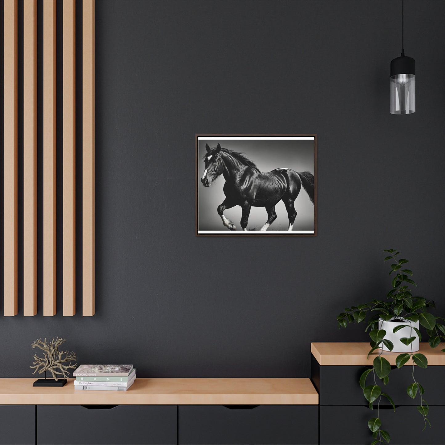 Black Stallion Gallery Canvas Wraps, Horizontal Frame