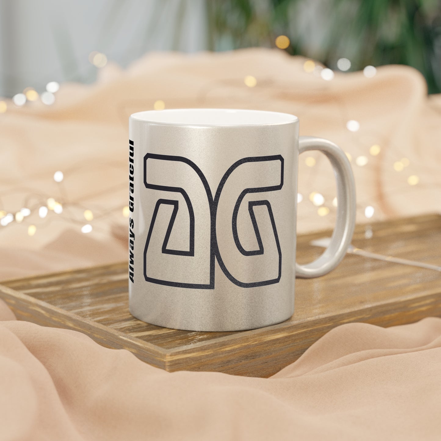 AG Always Grateful Metallic Mug (Silver\Gold)