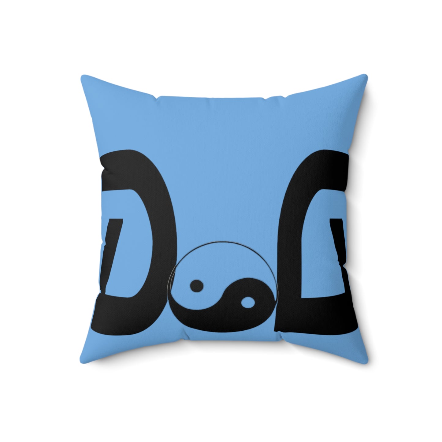 Light Blue Spun Polyester Square Pillow