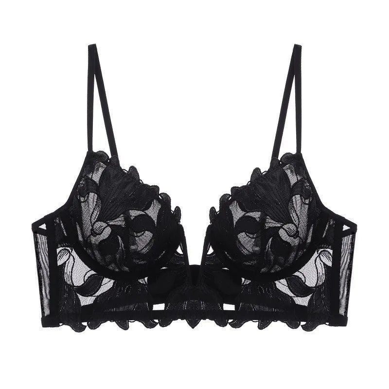 Women Lace Lingerie Set Elegant Sexy Bra Set See Through Underwear Ventilate Ladies Bra and Panty Set