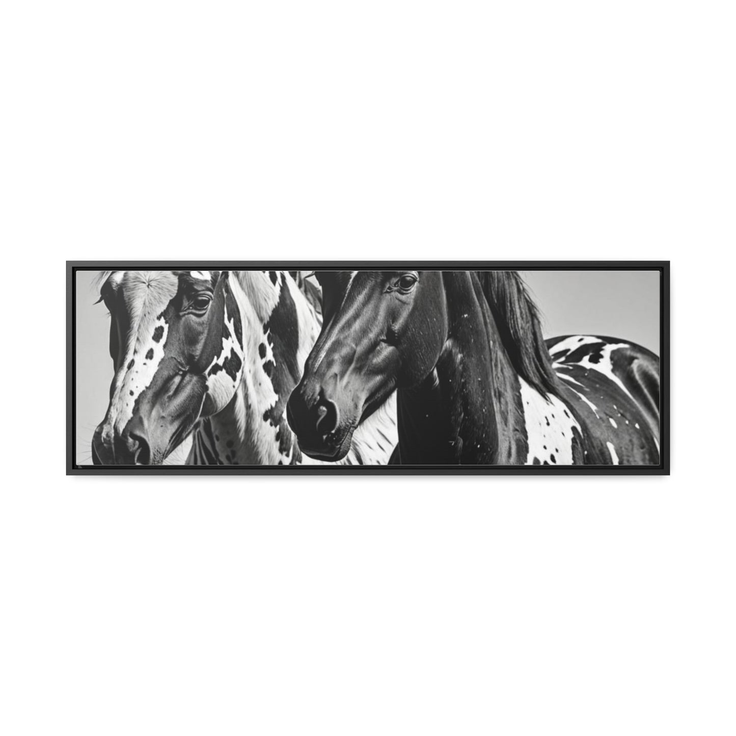 Speckled Stallions Gallery Canvas Wraps, Horizontal Frame