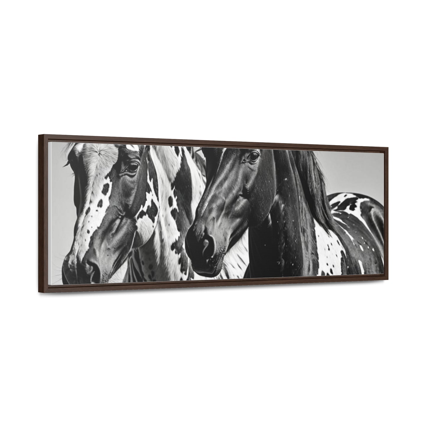 Speckled Stallions Gallery Canvas Wraps, Horizontal Frame