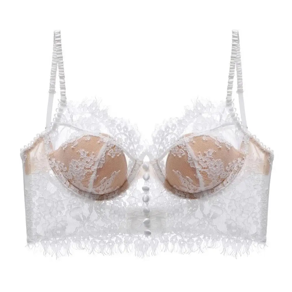 Bra Breast Augmentation Charming Lace For Women Summer French Pure Desire Sexy Ultra-thin Lace Bra