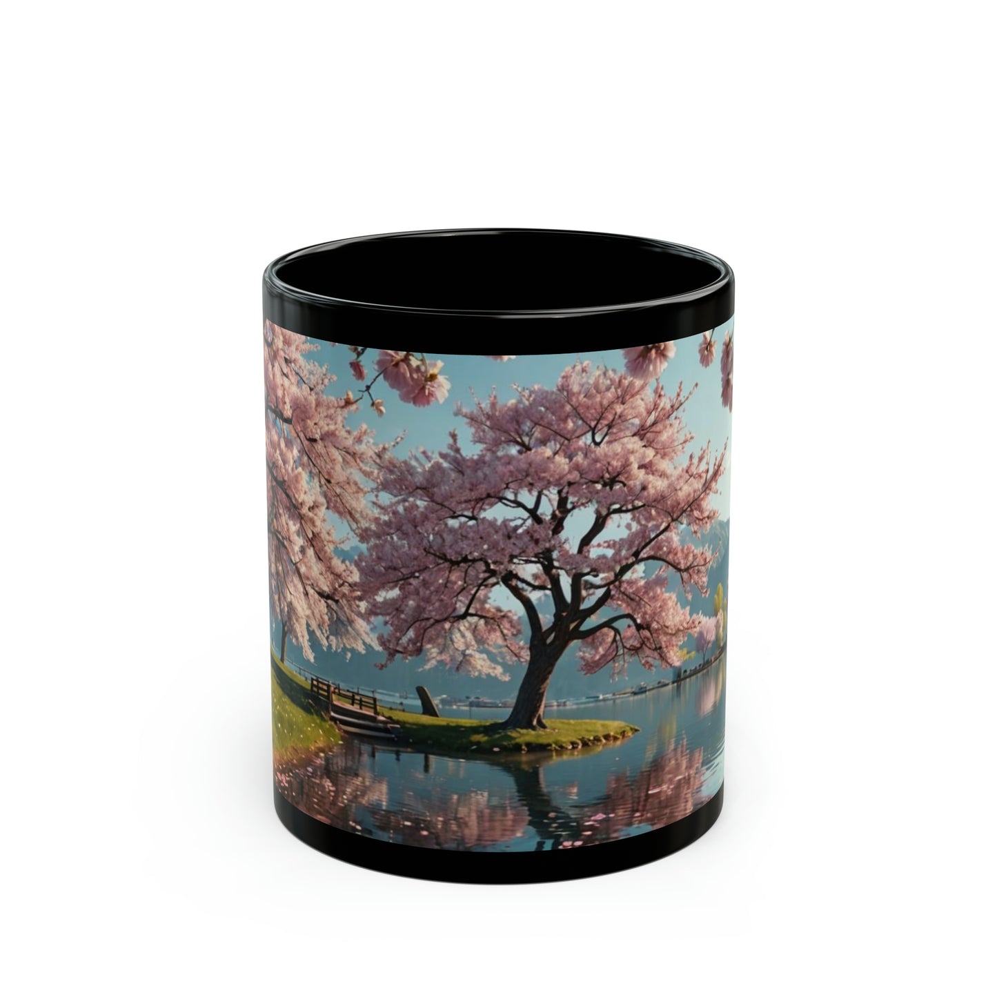 Cherry Blossom Black Mug (11oz, 15oz)