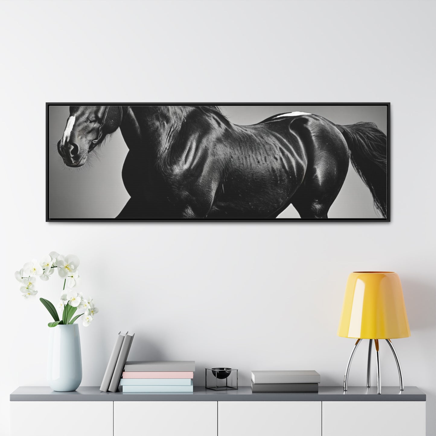 Black Stallion Gallery Canvas Wraps, Horizontal Frame