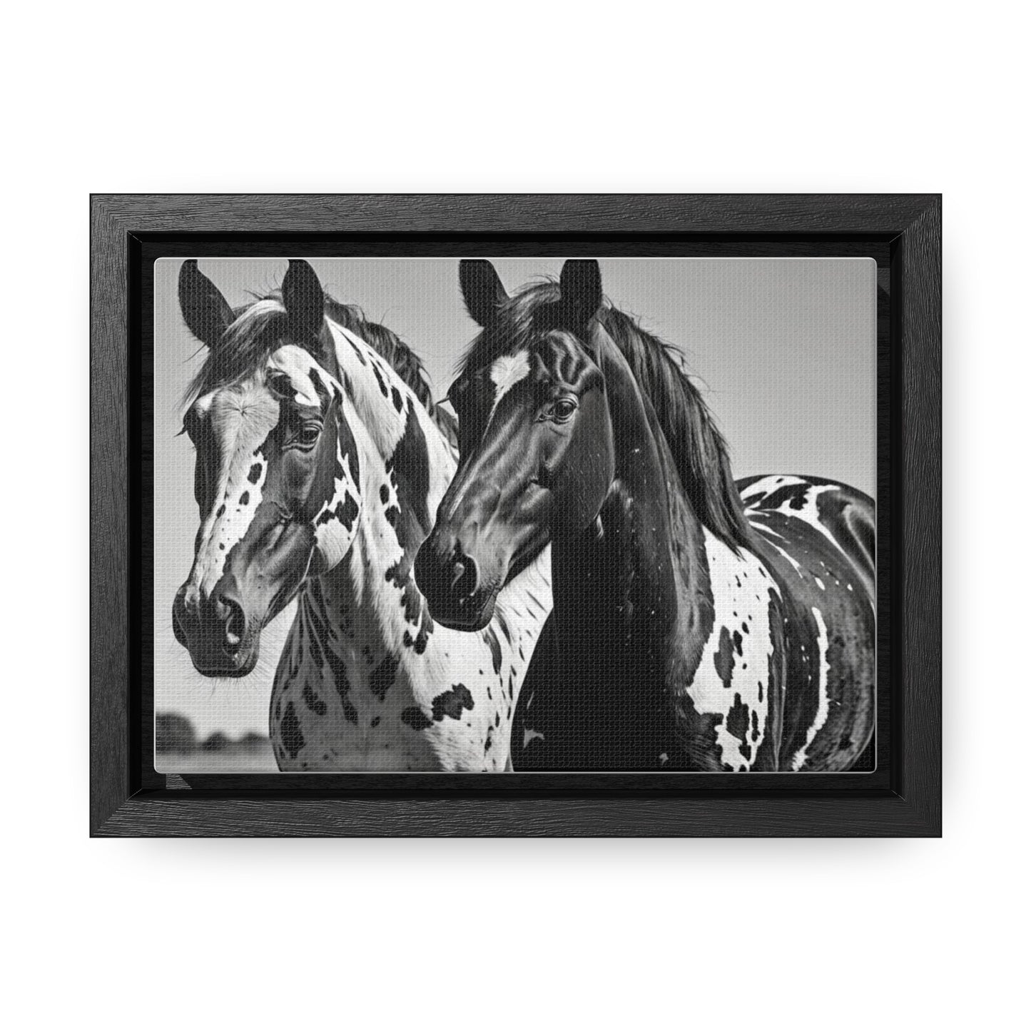 Speckled Stallions Gallery Canvas Wraps, Horizontal Frame