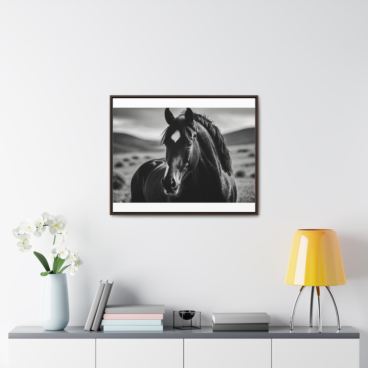 Black Stallion Gallery Canvas Wraps, Horizontal Frame