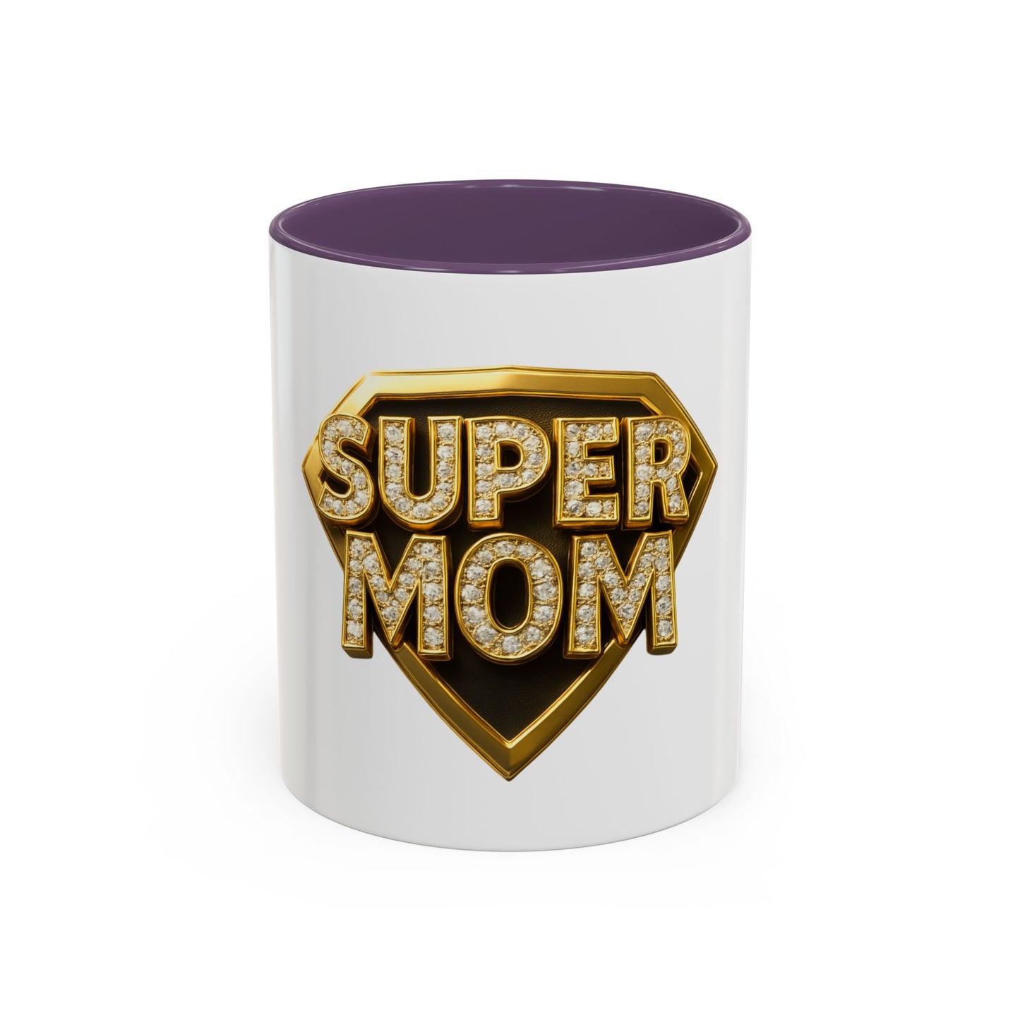 SUPER MOM - Accent Coffee Mug (11, 15oz)