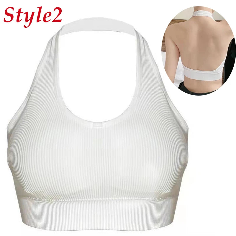Women Sexy Cotton U Backless Bras For Low Back Push Underwear Thin Seamless Bralette Top Comfort Wireless Invisible Bra Lingerie