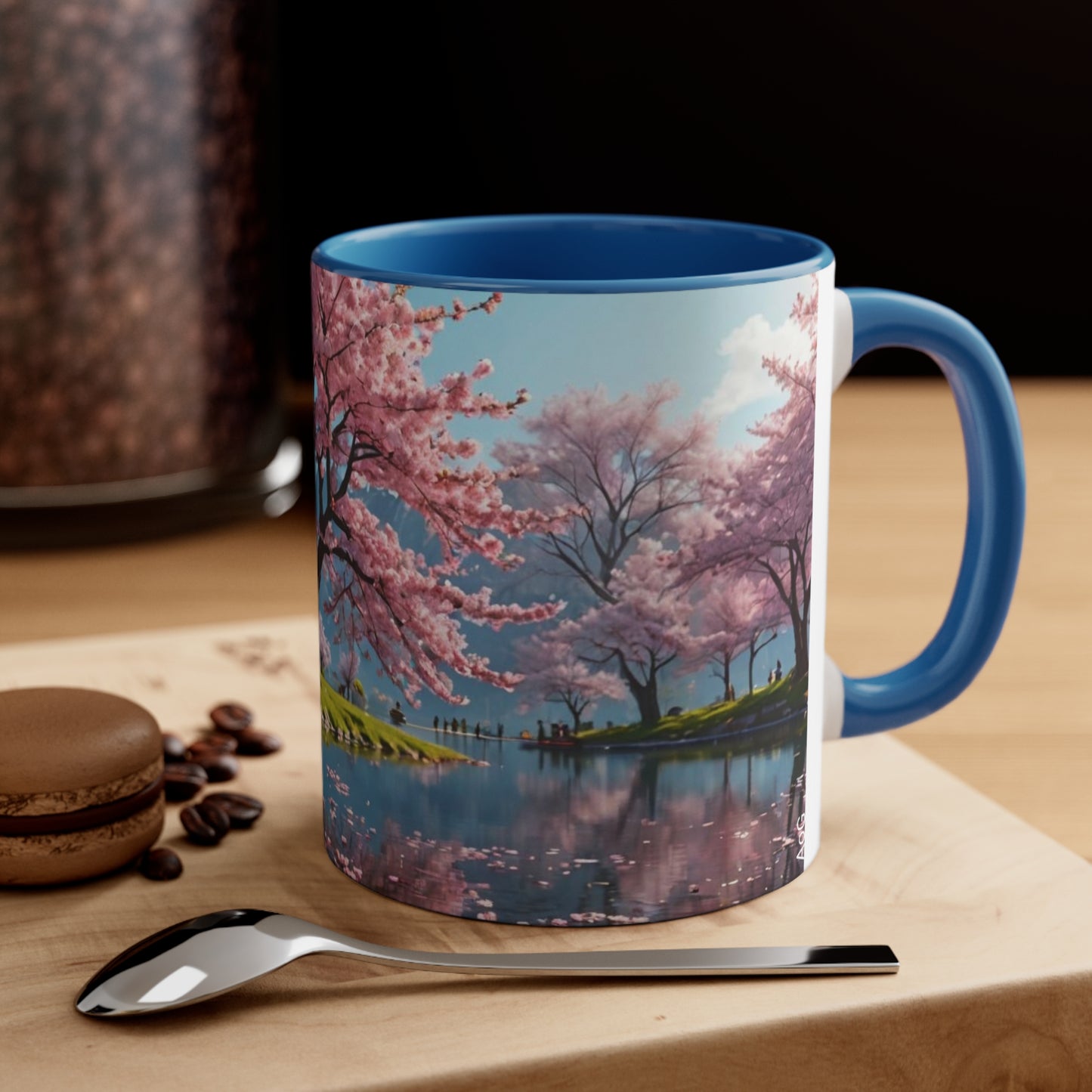 Cherry Blossom Accent Coffee Mug, 11oz