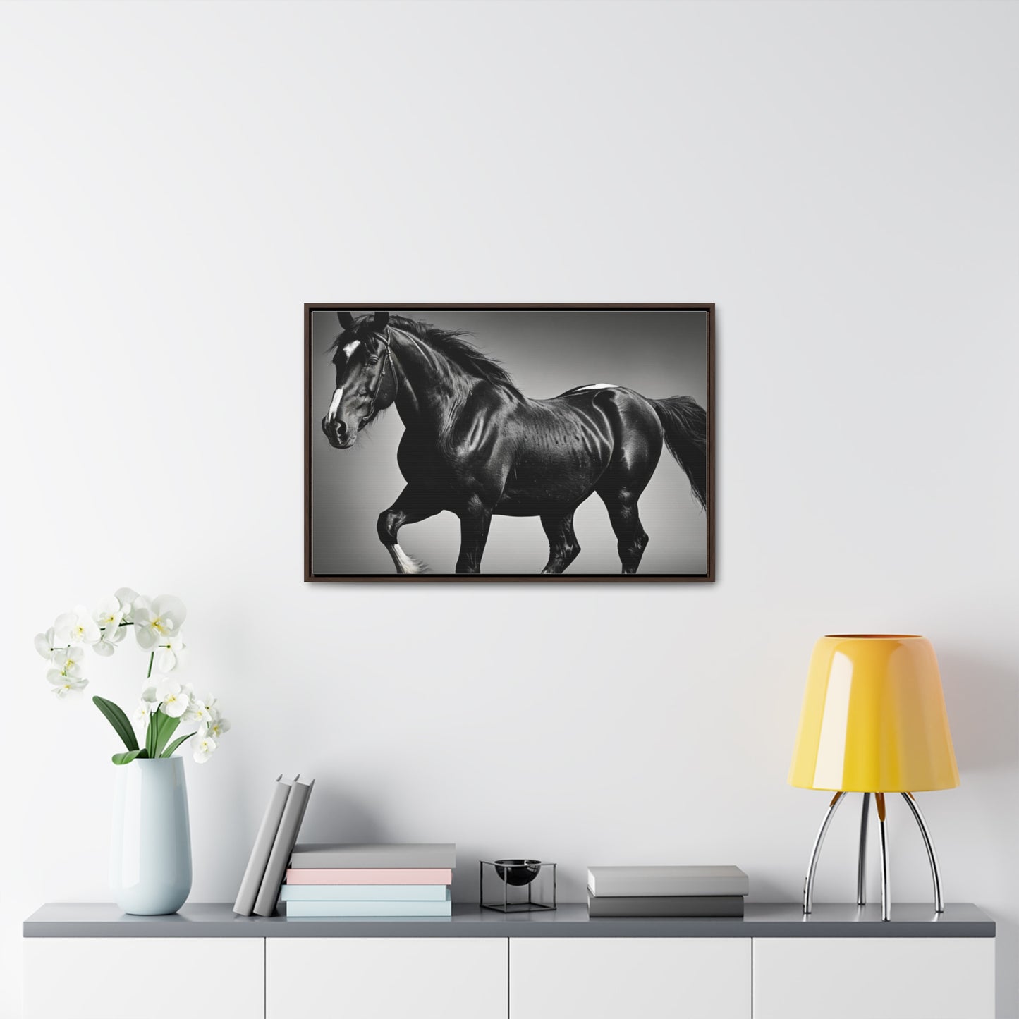 Black Stallion Gallery Canvas Wraps, Horizontal Frame